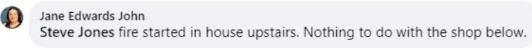 Fire comment from co-owner