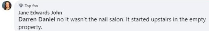 Second fire comment from co-owner